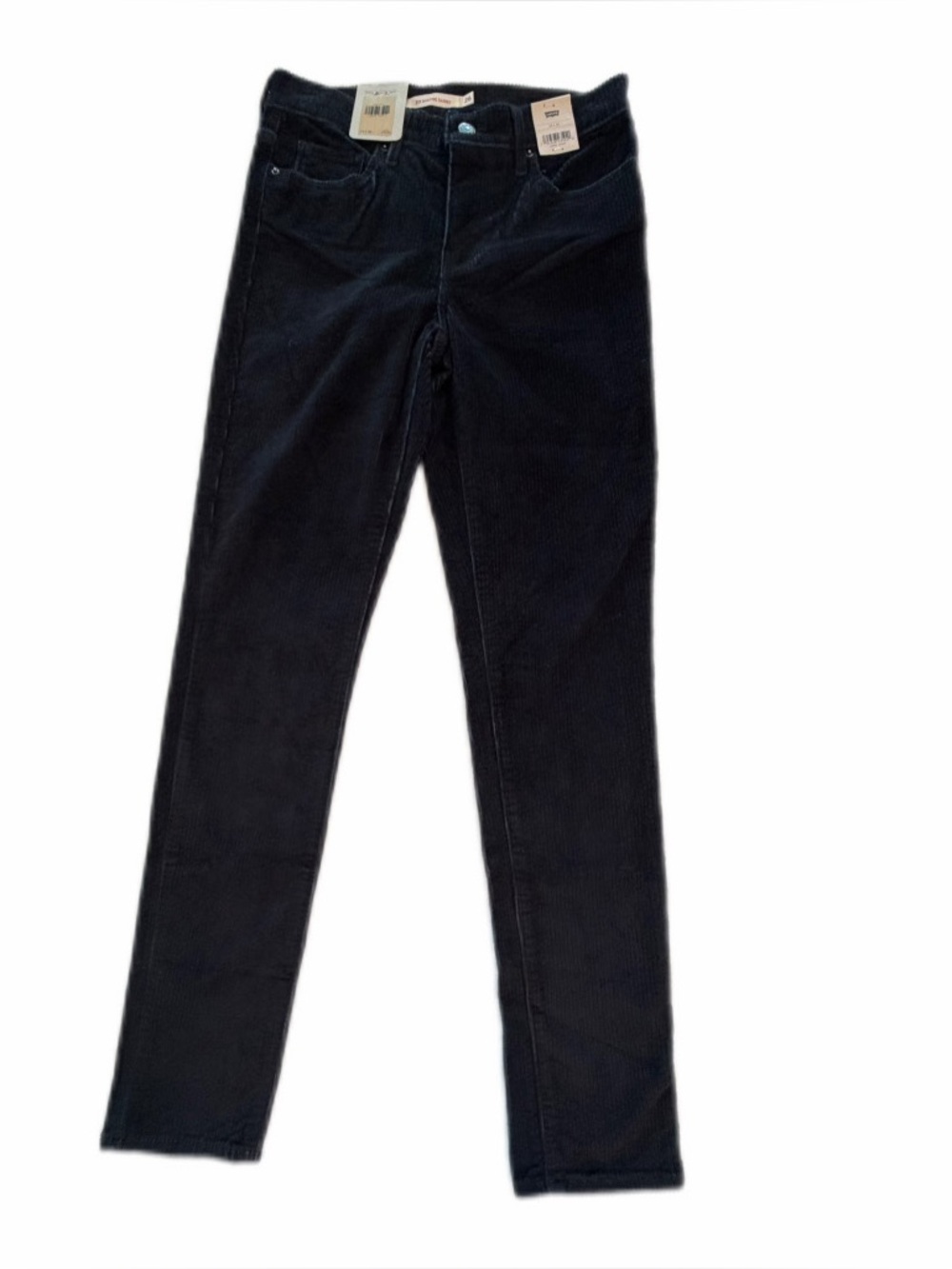 Levis NWT 311 Shaping Skinny Corduroy Jeans Womens 26 Black Stretch Slim Fit
